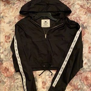 Black Love Crop Top Windbreaker